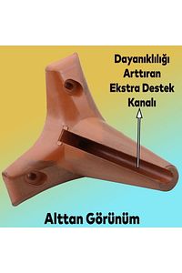 Aspen Lüks Mobilya Kanepe Koltuk Tv Ünitesi Baza Yükseltici Ayağı Ayakları 12 Cm Ahşap Desenli Ayak ürün fotoğrafı