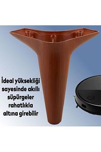 Aspen Lüks Mobilya Kanepe Koltuk Tv Ünitesi Baza Yükseltici Ayağı Ayakları 15 Cm Ahşap Desenli Ayak ürün fotoğrafı