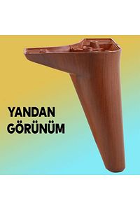Aspen Lüks Mobilya Kanepe Koltuk Tv Ünitesi Baza Yükseltici Ayağı Ayakları 15 Cm Ahşap Desenli Ayak ürün fotoğrafı