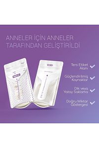 Anne Sütü Saklama Poşeti (200 ML, 25 ADET) ürün fotoğrafı