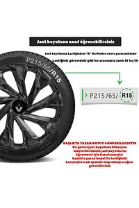 Renault Clio 5 15 Inç Jant Kapağı Amblemli Piano Black 4 Adet 1 Takım 217 ürün fotoğrafı