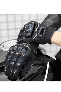 Motosiklet Eldiveni Dokunmatik Uzun Siyah Motor Eldiven Kemik Avuç Içi Korumalı Motorcu Eldiveni Nx1 ürün fotoğrafı
