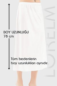 Battal Tam Boy Jüpon Uzun Etek Astarı Beyaz Renk ürün fotoğrafı