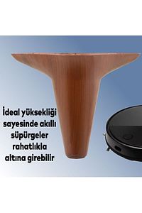 Aspen Lüks Mobilya Kanepe Koltuk Tv Ünitesi Baza Yükseltici Ayağı Ayakları 12 Cm Ahşap Desenli Ayak ürün fotoğrafı