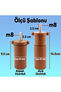 20'li Set Sedir Lüks Mobilya Koltuk Kanepe Tv Ünitesi Destek Ayağı 12 cm Kahverengi Ayakları ürün fotoğrafı