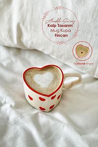 El Yapımı Seramik Kalp Tasarım Mug Kupa Fincan | Handmade El Yapımı Mug Fincan Kupa Kahve Kupası ürün fotoğrafı