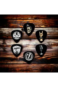 Gitar Pena 6 Adet 0.71mm Rock Pena Gitar Penası Özel Tasarım Çift Taraflı Baskılı ürün fotoğrafı