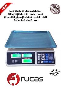 Market Pazarcı Manav Ve Kasap Terazisi 40 Kg Kapasiteli Elektronik Dijital Bakkal Tartısı ürün fotoğrafı
