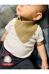 %100 Organik Pamuk 6 Adet Çift Katlı Müslin Kumaş 2 Çıtçıtlı Bebek Salya Önlük Fular ürün fotoğrafı