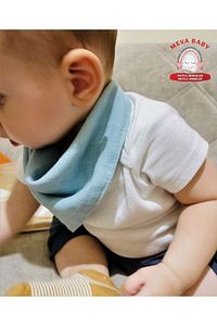 %100 Organik Pamuk 6 Adet Çift Katlı Müslin Kumaş 2 Çıtçıtlı Bebek Salya Önlük Fular ürün fotoğrafı
