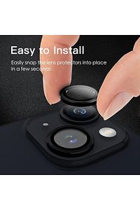 (METAL LENS) Iphone 13/13 Mini Uyumlu Kamera Koruyucu Lens Mercek Metal Çerçeveli 2li Set ürün fotoğrafı