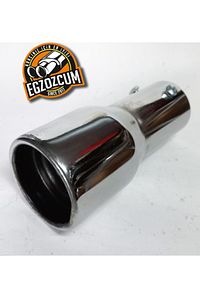 51 mm. RÜZGAR rüzgar sesli Antipas iç kaplamalı VİDALI sök/tak YUVARLAK nikelaj egzoz eksoz ucu ürün fotoğrafı