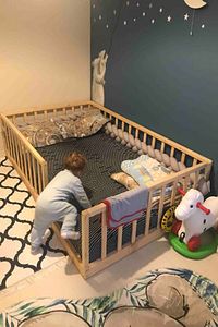 Montessori Bebek Ve Çocuk Karyolası Tüm Ölçülerde Ahşap Yatak ürün fotoğrafı