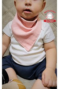 %100 Organik Pamuk 6 Adet Çift Katlı Müslin Kumaş 2 Çıtçıtlı Bebek Salya Önlük Fular ürün fotoğrafı