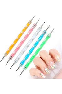 Art Tırnak Süsleme Desen Seti Dot Kalem - ( 5 Adet Set ) - Tırnak Boyama - Nail Art ürün fotoğrafı