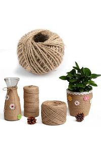 Natural Jüt Ip - Kendir Ip - Hasır Ip - Süsleme Ve Hobi Ipi Kraft Süsleme Magnet Kutuları Süsleme ürün fotoğrafı