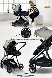 1010 Qool Çift Yönlü 6 In 1 Travel Sistem Bebek Arabası ürün fotoğrafı