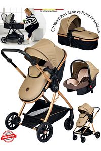1010 Qool Çift Yönlü 6 In 1 Travel Sistem Bebek Arabası ürün fotoğrafı