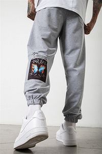Gri Unisex Butterfly Baskılı Jogger Eşofman Altı ürün fotoğrafı