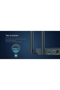 Sim Kart İle Çalışan 4 Antenli Router Wifi Modem 3G/4G Desteği ürün fotoğrafı