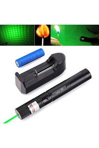 Green Laser Pointer Şarjlı Güçlü Yeşil Lazer Metal Kasa ürün fotoğrafı