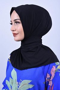 Hijabchi Trend Çıtçıtlı Fular Şal Üzeri Uyumlu Günlük,havuz Ve Deniz Bone Şalı ürün fotoğrafı