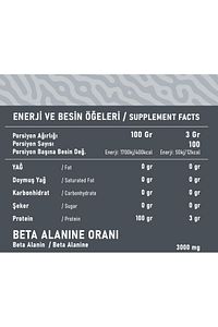 Beta Alanine Aromasız 300g 100 Servis ürün fotoğrafı