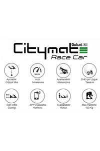 Gokart Kit Race Car Ninebot Mini Bluetooth Beyaz Hoverboard ürün fotoğrafı