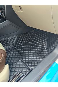 Yeni Dacia Sandero Stepway 2021-2025 Siyaha Siyah Renk 8d Premium Araca Özel Havuzlu Deri Paspas ürün fotoğrafı