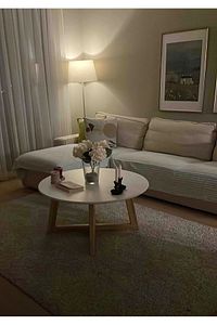 90 Cm Yuvarlak Orta Sehpa Mdf ürün fotoğrafı