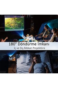 NP315Plus 4K Android11 BT5.0 Wifi6 200ANSI Lümen IOS/Android Taşınabilir Akıllı LED Projeksiyon ürün fotoğrafı