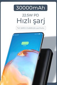 By Deji Powerbank 30000mah 22.5w Hızlı Taşınabilir Batarya Şarj Cihazı ürün fotoğrafı