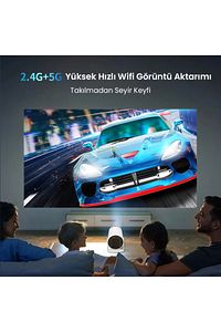 NP315Plus 4K Android11 BT5.0 Wifi6 200ANSI Lümen IOS/Android Taşınabilir Akıllı LED Projeksiyon ürün fotoğrafı