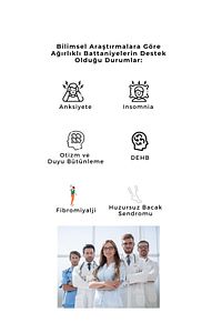 Süper Yumuşak Wellsoft Ağırlıklı Yorgan / Battaniye, 7 kg, Gri, Çift Taraflı, Tek Kişilik, 60kg üstü ürün fotoğrafı