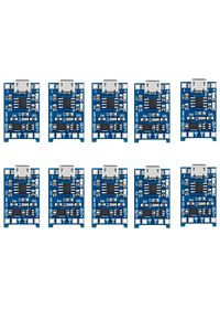 10 Adet Micro Usb Tp4056 Bms 5v 1a Korumalı Lityum Pil Şarj Devresi Powerbank ürün fotoğrafı