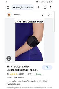 2 Adet Epikondilit Bandajı Tenisçi Dirsek Bandı Epicondilitis Dirsekliği ürün fotoğrafı
