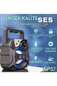 1057 Işıklı Bluetooth Hoparlör Taşınabilir Kablosuz Ses Bombası Speaker ürün fotoğrafı