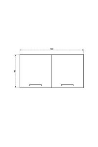 100 cm Mini Mutfak Üst Modül Dolabı Modern Duvara Monte Dolap ürün fotoğrafı
