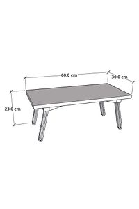 Katlanır Laptop Masası Çalışma Yatak Kahvaltı Masası 60x30 Cm - Atlantik Çam ürün fotoğrafı
