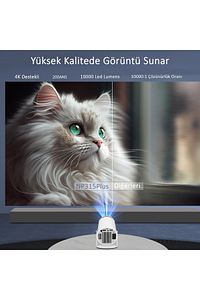 NP315Plus 4K Android11 BT5.0 Wifi6 200ANSI Lümen IOS/Android Taşınabilir Akıllı LED Projeksiyon ürün fotoğrafı