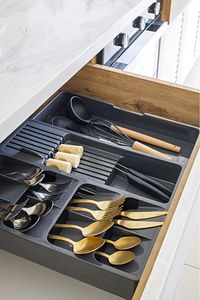 Tidy Ayarlanabilir Çekmece Içi Kaşıklık-bıçaklık Gri 40 X 50 ürün fotoğrafı