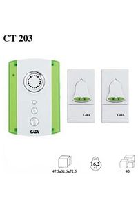 Kablosuz Kapı Zili Uzaktan Kumandalı Tek Zil + 2 Buton Ct-203 ürün fotoğrafı