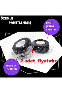 Kendine Yapışan Bandaj 2,5 Cm X 4,5 M Siyah Koban Bandaj X 2 Adet ürün fotoğrafı