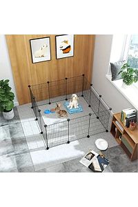 Evcil Hayvan Kedi Tavşan Ginepig Oyun Evi Ve Köpek Çiti 12 Panel Galvaniz ürün fotoğrafı