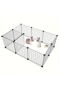 Evcil Hayvan Kedi Tavşan Ginepig Oyun Evi Ve Köpek Çiti 12 Panel Galvaniz ürün fotoğrafı