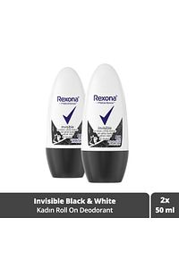 Kadın Roll On Deodorant Invisible On Black White Clothes 50 ml X2 Adet ürün fotoğrafı
