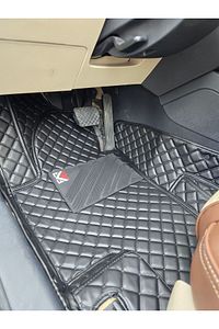 Yeni Dacia Sandero Stepway 2021-2025 Siyaha Siyah Renk 8d Premium Araca Özel Havuzlu Deri Paspas ürün fotoğrafı