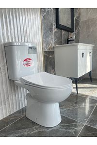 Alz6006 Alize Kanallı Arkadan Çıkışlı Klozet, Nkp Yavaş Kapak ürün fotoğrafı