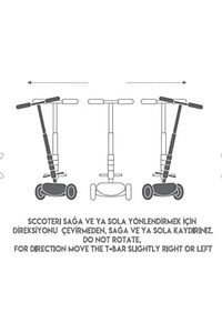 Cool Wheels Led Işıklı 3 Tekerlekli Yükseklik Ayarlı Twist Scooter ürün fotoğrafı