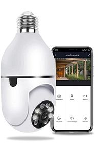 Gece Görüşlü 360 Derece 1080p Wifi Kamera Kablosuz Panoramik Ev Güvenlik Ampul Kamerası ürün fotoğrafı